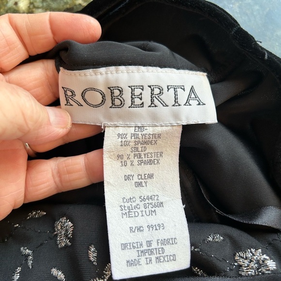 Vintage Y2K velvet embroidered maxi dress. Bling. Dark romantic. Goth. - Picture 6 of 8